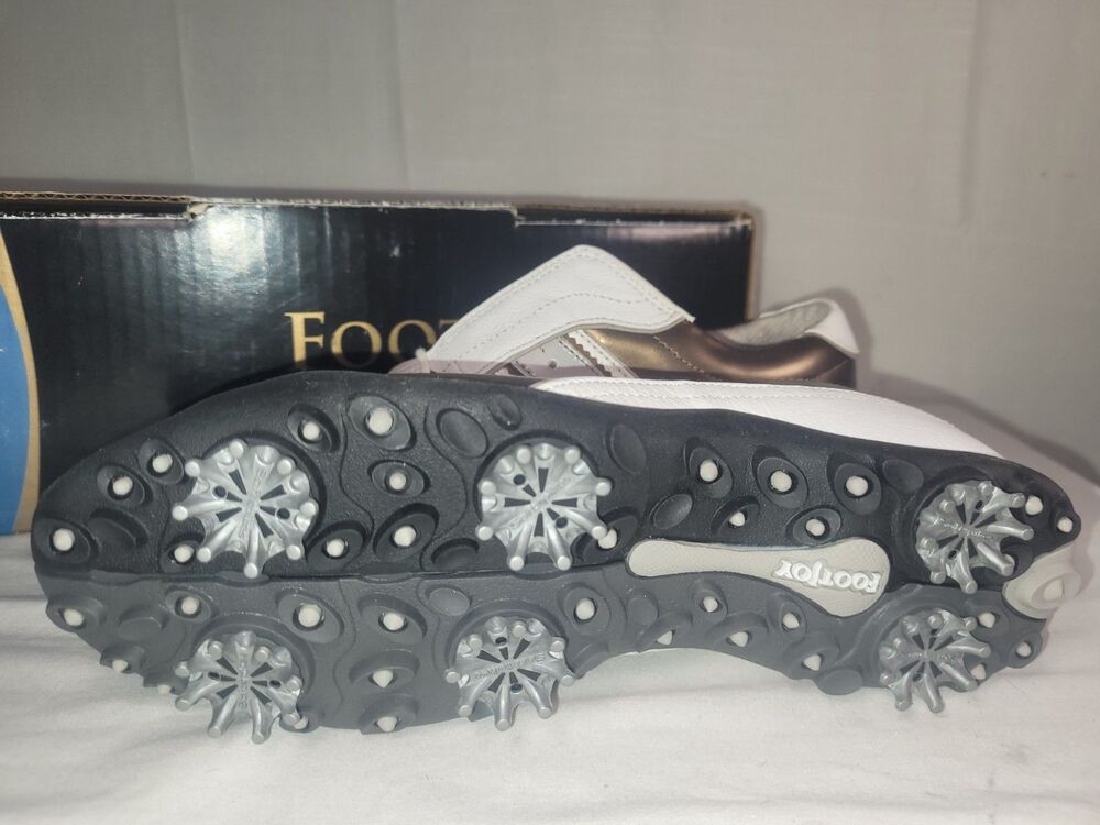 Footjoy Women's Golf Shoes size 6.5 Bronze & White LoPro Collection - Picture 2 of 8